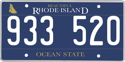 RI license plate 933520