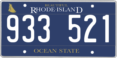 RI license plate 933521