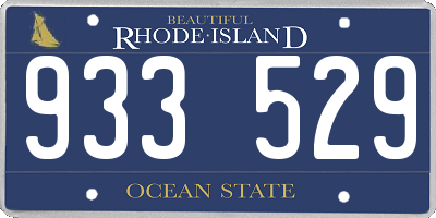 RI license plate 933529