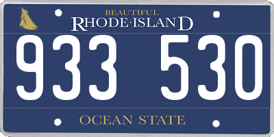 RI license plate 933530