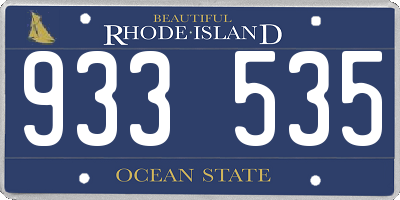 RI license plate 933535