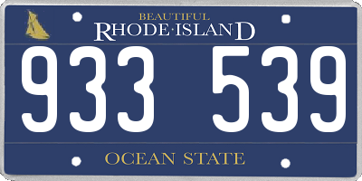 RI license plate 933539