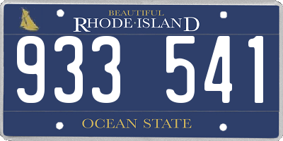 RI license plate 933541