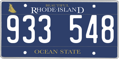 RI license plate 933548