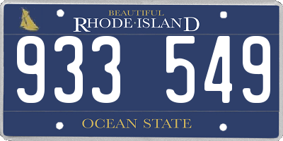 RI license plate 933549