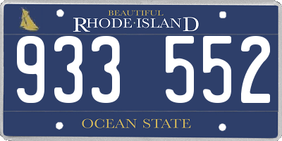 RI license plate 933552