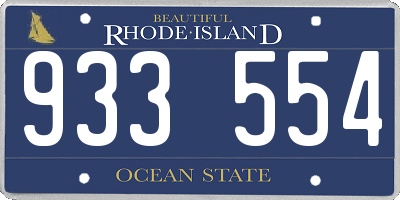 RI license plate 933554