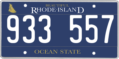RI license plate 933557