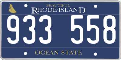 RI license plate 933558