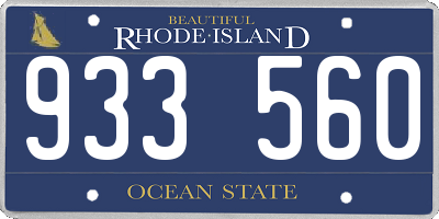 RI license plate 933560
