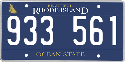 RI license plate 933561