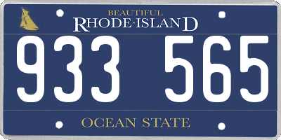 RI license plate 933565