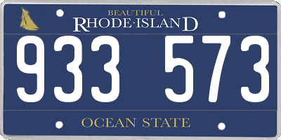 RI license plate 933573