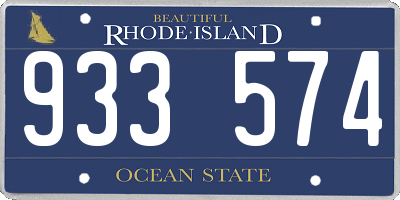 RI license plate 933574