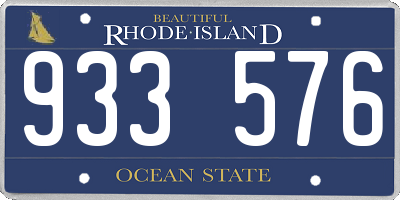 RI license plate 933576