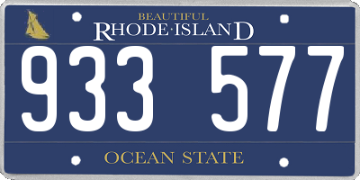 RI license plate 933577