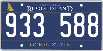 RI license plate 933588
