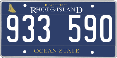 RI license plate 933590