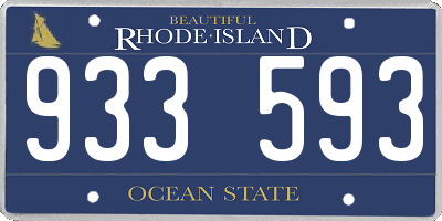 RI license plate 933593