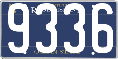 RI license plate 9336