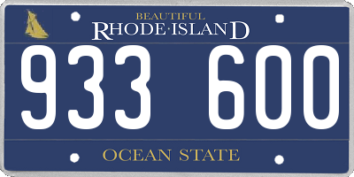 RI license plate 933600
