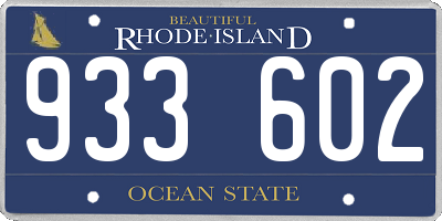 RI license plate 933602