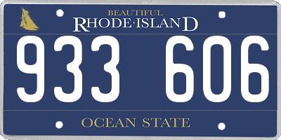 RI license plate 933606