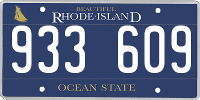 RI license plate 933609