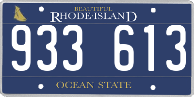 RI license plate 933613