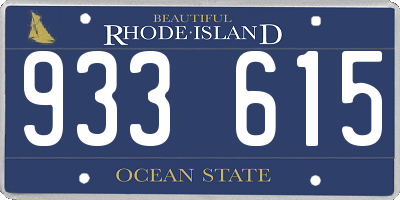 RI license plate 933615