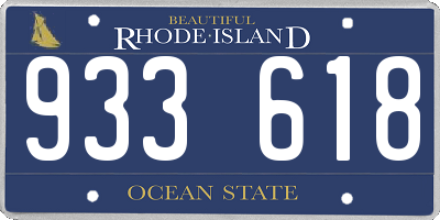 RI license plate 933618