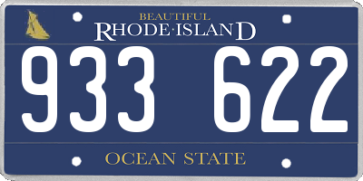 RI license plate 933622