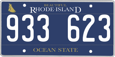RI license plate 933623