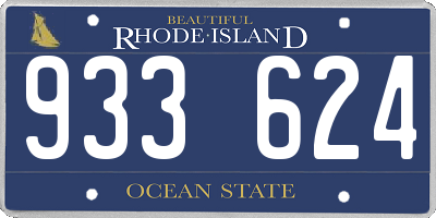 RI license plate 933624