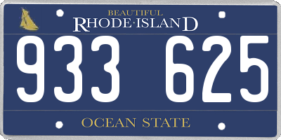 RI license plate 933625