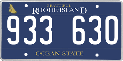 RI license plate 933630