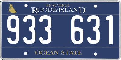 RI license plate 933631
