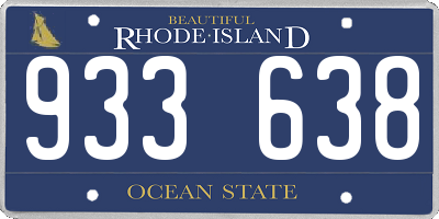 RI license plate 933638