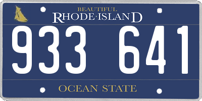 RI license plate 933641