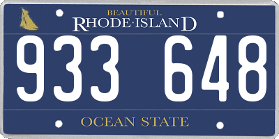 RI license plate 933648