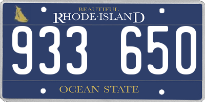RI license plate 933650