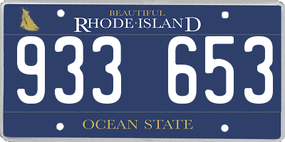 RI license plate 933653