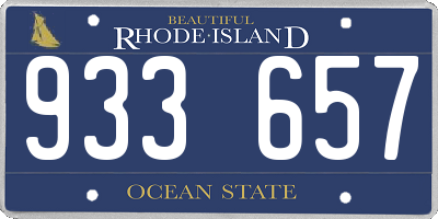 RI license plate 933657
