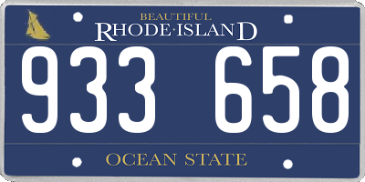 RI license plate 933658