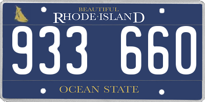 RI license plate 933660