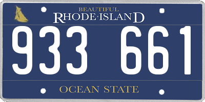 RI license plate 933661