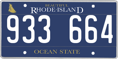 RI license plate 933664