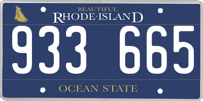 RI license plate 933665