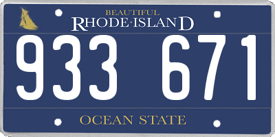 RI license plate 933671