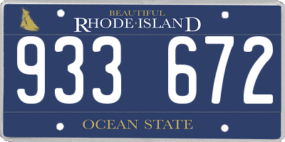 RI license plate 933672